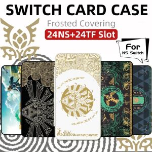 Väskor 4 Styles Game Card Case 24 I 1 För NS Switch Lite OLED Game Cartridge Storage Case tårar av Kingdom Style Magnetic Open