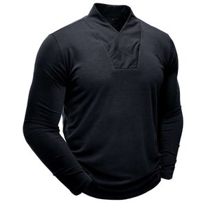 Outono e inverno nova camisa inferior de esportes ao ar livre masculina manga comprida camiseta roupas superiores