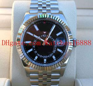 Real photo 42MM Stainless steel bracelet Black Dial 326938 326934 326933 Automatic Machinery Mens Sports Watches Men's Wristwatches