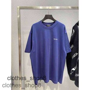 Balenciga camisetas masculinas torre de paris frente e costas letras manga curta camiseta impressão masculina e feminina mesmo estilo simples loos x1or