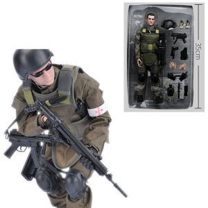 Dockor 1/6 Special Forces Soldiers BJD Military Swat Team Army Man Collectible Doll with Wapons Action Toy Figure Set for Boy