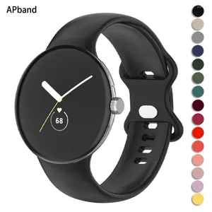 Watch Bands No Gap Silicone Strap For Google Pixel Band Sport Smartwatch Wrist Bracelet Correa Accessories Active