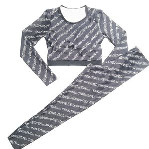 Designer Donna Tute da yoga Tute Lettere Top Pullover Allenamento in palestra Set Abbigliamento Leggings sportivi