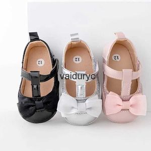 First Walkers Baby Girl Shiny Shoes Mary Jane Sandal Beautiful Bowknot TPR Sole Anti-slip Princess High Quality PU Spring and SummerH24229