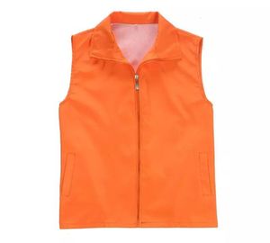 Advertising Vest Women Man Tops Plus Size 3XL Cardigan Leisure Lapel Sleeveless Solid Safari Style Vests Work Tops Coat Shirt8657098