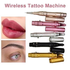 Guns Wireless Tattoo Machine Kit Permanent Makeup Tattoo Pen Microblades Kit Permanent Makeup Eyebrow Body Art Nybörjare leveranser