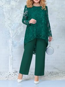 5xl Plus Size 2 Piece Set African Lace Clothing for Women Tops and Trousers Pants Dashiki Fashion Party Casual Outfits 240219