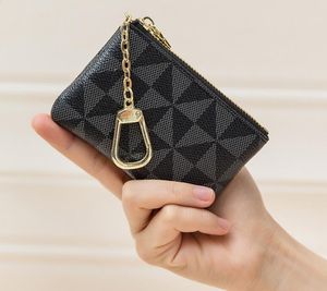 Portamonete KEY POUCH di alta qualità in pelle Damier porta portamonete classico da donna con cerniera piccola Portafogli chiave LouiseityssViutonitysMini Portafoglio