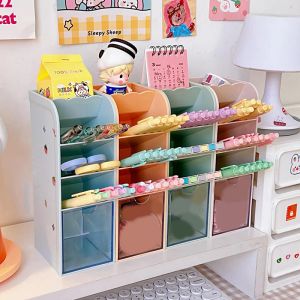 Markers Large Capacity Multifunction Marker Pen Holder Mini Drawers Makeup Desk Organizer Vanity Holder Office Home Collection