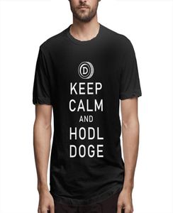 Men039s Magliette Dogecoin Mantieni la calma e Hodl Doge Crypto Divertente Graphic Tee Maglietta a maniche corte Tops8323085