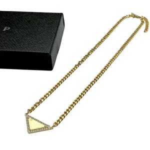 Pra Triangle Necklace Designer Women Original Quality Necklaces New Triangle Diamond Necklace Female Hip Hop Street Fashion Jewelry