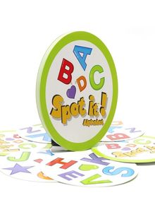 Educational Toy Spot IT Alphabet 30 kart bez metalowej pudełka dla rodzinnej zabawy importowany papier papierowy IT Game Game Games5461023