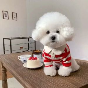 Jackets Dog Clothes Shirt Summer Dress Striped Pet TShirt Dog Costume Soft Pullover Suit for Dog Puppy Dog Clothes for Small Dogs