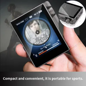 Player 2,4-Zoll-Touchscreen-HiFi-MP3-Player Bluetooth Lossless DSD Hochauflösender Sport Tragbarer Walkman FM/Ebook/Recorder