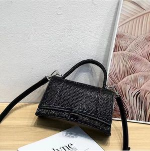 Clássico ampulheta diamante sacos de embreagem brilhante crossbody ombro luxo couro genuíno designer bolsa bolsa viagem