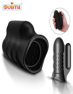 Guimi Penis Vibrator Sex Toys for Men 10 lägen Penis Massager Man Masturbator Electric Stimulate Bullet Vibration Glans Trainer Y4331296