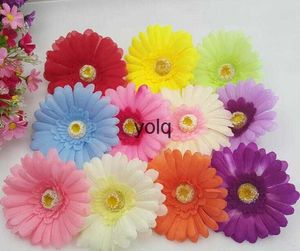 Decorative Flowers Wreaths Artificial flowers African daisy flower head gerbera hair accessories silation silk wholesale Gerbera daisy(100pcs/lot)H24229