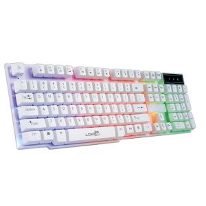 Tastaturen kostenloser Versand von Backbeleuchtung USB Bunte Gaming Wired PC Regenbogen Crack LED Keyboard Illuminierte Tastatur Dropshipping