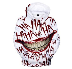 Haha Joker 3D Print Bluza Bluza Bluzy Mężczyźni i kobiety Hip Hop Zabawny jesień Bluzy Streetwear For Pary Ubrania SH19071276339