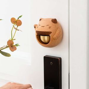 SUCTION DOORT STIL LUCKT CAT Wind Chime Copper Japanese Entrance Påminnelse Bell Doorbell Pendant Opening Gift