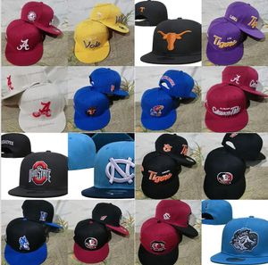 2024 Tüm Team Mix Renk Fanının NCAA USA Kolej Beyzbol Ayarlanabilir Şapka Erkek Kadınlar Tek Boyut Vintage Düz Spor Baskı Top Snapback Caps Mektuplar A N Bone Chapeau