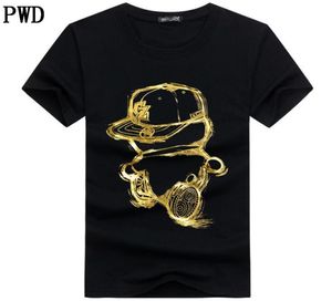 Men TShirts Summer Short Sleeve Casual Cotton Men tShirts Golden person cartoon printing t shirt men tee shirt 5XL HC15575878