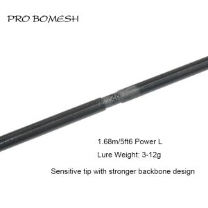 Rods Pro Bomesh 1 Set 1,68 m l 2 Avsnitt Del 4Axis Cross Wrapping Carbon Fiber Travel Rod Blank Diy Rod Building Component