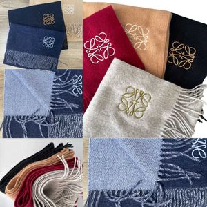 Marca de luxo sul designer coreano mesmo estilo quente no inverno com xale borla lado duas cores lenço de lã lowscarves