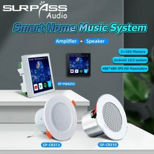 Głośniki Smart Home Cares Audio Wi -Fi Bluetooth Wall Wzmacniacz Android 10.0 System kontrola głosu PA System sufit głośnik do domu w pokoju