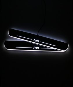 Hyundai için I30 20072017 2018 2019 Su Geçirmez Hareketli LED Hoş Geldiniz Pedal Araç Scuff Plakası Pedal Kapısı Sill Pathway Light1410407