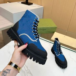 Designer sapatos lona tornozelo bota homens mulheres horsebit mocassins botas de couro de luxo plataforma lona tornozelo botas lazer lug sole mocassins ao ar livre sapatos 35-45 08