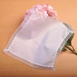 12pcs DIY handmade graffiti handkerchief Personalized white lace wedding gifts squar Cotton Handkerchiefs