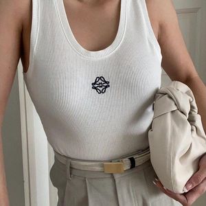 Designer Cotton Tank Top Fashion Women's Tees Summer Vacation Tops Long & Short Clothing 2 Colors