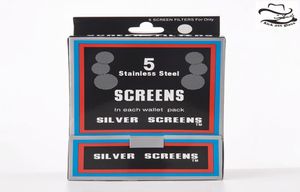 Rökning Silver Silver i rostfritt stål Skärmfilmer Filtrar Netto 5 Varje plånbok Pack Standard Metall Pipe Sell Mässingsfilter R81414826