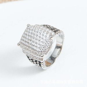 David Yurma Jewelry designer rings for women Davids Ring 20 15mm Imitation Diamond Popular Button Thread Ring