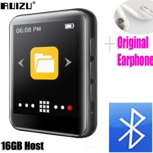 Player Ruizu M4 Support Bluetooth MP3 Player med högupplösta walkman och full pekskärm Byggt högtalare Hifi förlustfritt ljud