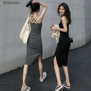 Kentsel seksi elbiseler y2k Koreanfashion elbise kadın summercidivintageBlacksexycorsetbeach bohobandagebacklesscasualdresses kadın kıyafetleri 240229