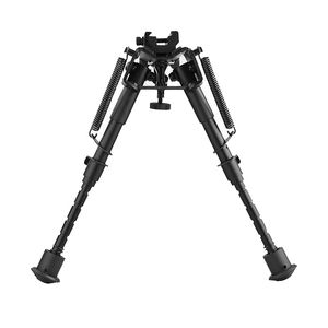 Tactical Swivel Tilting Foldable Bipod With 6-9 Inches Height Adjustable Legs Spring Control Bipod Fit Picatinny Rail QD Mount Rifle Gun Accessories