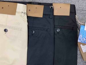 BUU Designer di lusso Pantaloni eleganti da uomo di alta qualità 2024 Primavera / estate Pantaloni casual da lavoro Tessuto Moice Tessuto a maglia Pantaloni dritti Marchio di moda Contatore 1: 1 Nero