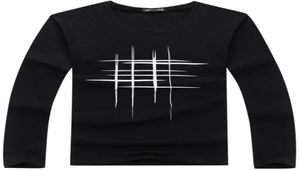 MENS DESIGNER SLIM FIT T SHIRTS Lång ärm Simple Streetwear Fashion Men Cotton Sports Tshirt Casual Herr Tee Tshirt Black Plus 7060697