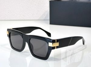 Modedesigner-Sonnenbrille für Herren und Damen, 4464, Vintage, quadratisch, gespleißtes Farbdesign, Acetat-Brille, avantgardistischer, trendiger Stil, UV400-Schutz, mit Etui