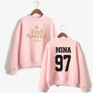 Felpe KPOP TWICE Felpa dolcevita TWICE Kpop Vendita calda Felpa con cappuccio Fans Feel Special Donna Manica lunga Pullover Felpe con cappuccio abbigliamento casual