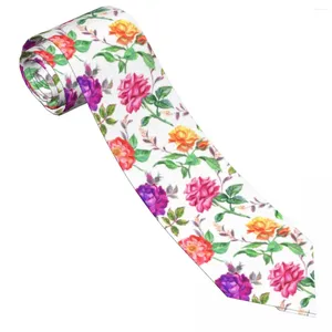 Bow Ties Roses Tie Flowers Fashion Leisure Neck Elegant For Male Custom DIY Collar Necktie Birthday Gift