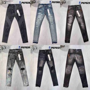 Męskie dżinsy fioletowe dżinsowe spodnie wysokiej jakości prosta męskie projektant dżinsów design retro streetwear swobodne dresowe spodnie chude spodni 240229