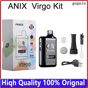 Anix Virgo Kit Inbyggd 18400 Hög urladdning Litiumbatteri 1300mAh Dry Herb Vaporizer LCD-skärm 0,91 'OLED SCEEN E-CIGARETTE KIT VAPE PEN PEN