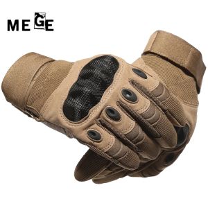 Gloves MEGE Outdoor Tactical Gloves Full Finger Men's Gloves Hiking Riding Cycling Military Armor Protection Shell Gloves Size S3XL