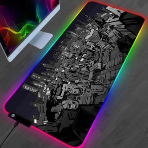 Pedler Persona 5 LED Gaming Mousepads Büyük Masa Masası Mat Pc Oyuncu XL Mousepad RGB Mouse Pad Luminous Mouses Fareler Fareler Paspaslar Arka Işıklı