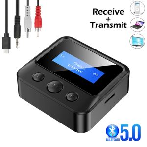 Lautsprecher Bluetooth 5.0 Audioempfänger -Sender Support SD -Karte + LCD -Display für Car Kit TV -PC -Lautsprecher 3.5mm Aux RCA -Wireless -Adapter