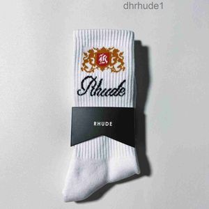 Rhude Fashion Socks Men Sock Designer Luxury High Quality Pure Cotton Comfort deodorization吸収汗をかくエアストッキングプレミアムソフトニットソックスoys rpw6