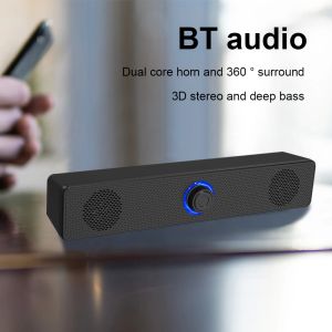 Altoparlanti Altoparlante stereo 3D Bluetooth 5.0 Subwoofer surround a 360° Altoparlanti per computer Sound Bar Sound Box per Home Theater TV Laptop PC